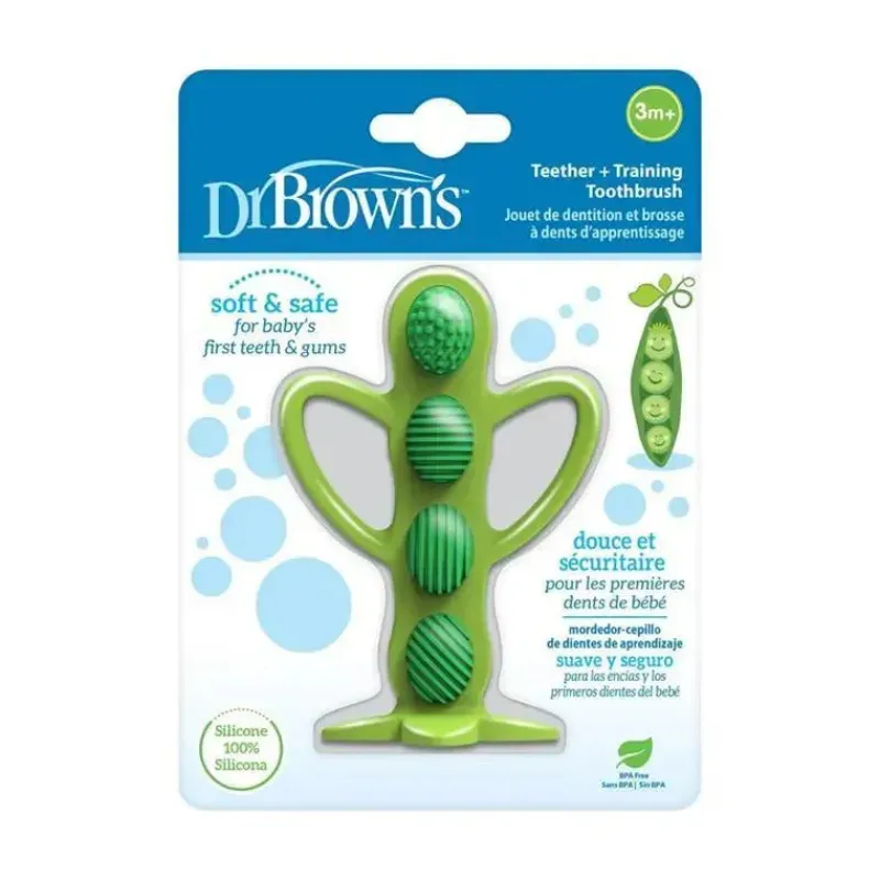 browns__escova_de_dentes__SKUyPcHlbe3_2.webp Dr. Brown's Brown's - Escova de dentes para dentição Peapod, verde Sale