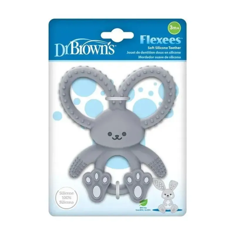 browns__mordedor_de_silic_SKUQuRWQmeH_1.webp Dr. Brown's Brown's - Mordedor de silicone Flexees Bunny, cinza New