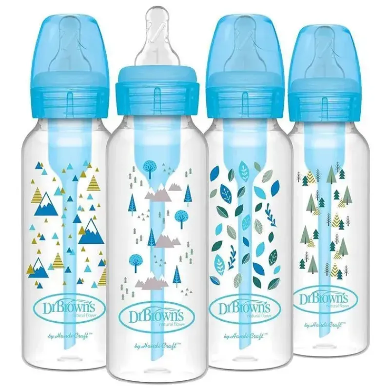 browns__opes_de__onas_ml__SKUCxKE3EJl_0.webp Dr. Brown's Brown's - opções de 8 onças/250 ml + mamadeira estreita anticólica, natureza azul, pacote com 4 Hot
