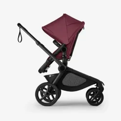 Bugaboo - Carrinho de bebê Kangaroo Complete, Preto/Cereja Escuro Hot