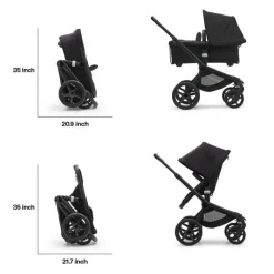 Bugaboo - Carrinho de passeio Fox 5 completo, preto/preto meia-noite Online