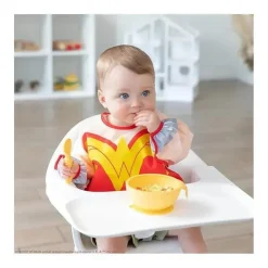 Bumkins - babador com manga de fantasia de quadrinhos da Mulher Maravilha Discount