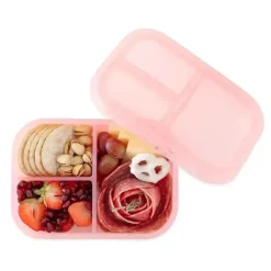 Bumkins - Snack/Lunch Bento Box, recipiente com 3 compartimentos, geléia rosa Sale