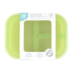Bumkins - Snack/Lunch Bento Box, recipiente com 3 compartimentos, geléia verde Outlet