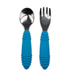 Bumkins - colher e garfo, azul escuro Hot