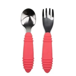 Bumkins - colher e garfo, vermelho Discount