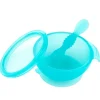 Bumkins - Conjunto de alimentação de silicone com sucção para bebês e crianças pequenas, geléia azul Online