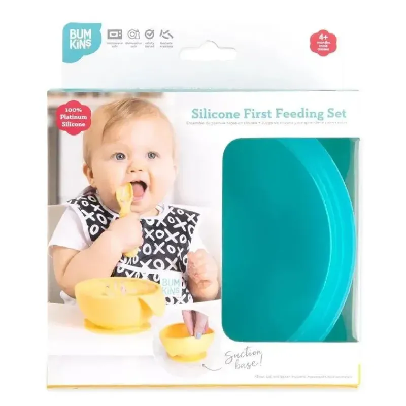 bumkins__conjunto_de_alim_SKUIBmoxRzi_3.webp Bumkins - Conjunto de alimentação de silicone com sucção para bebês e crianças pequenas, geléia azul Online