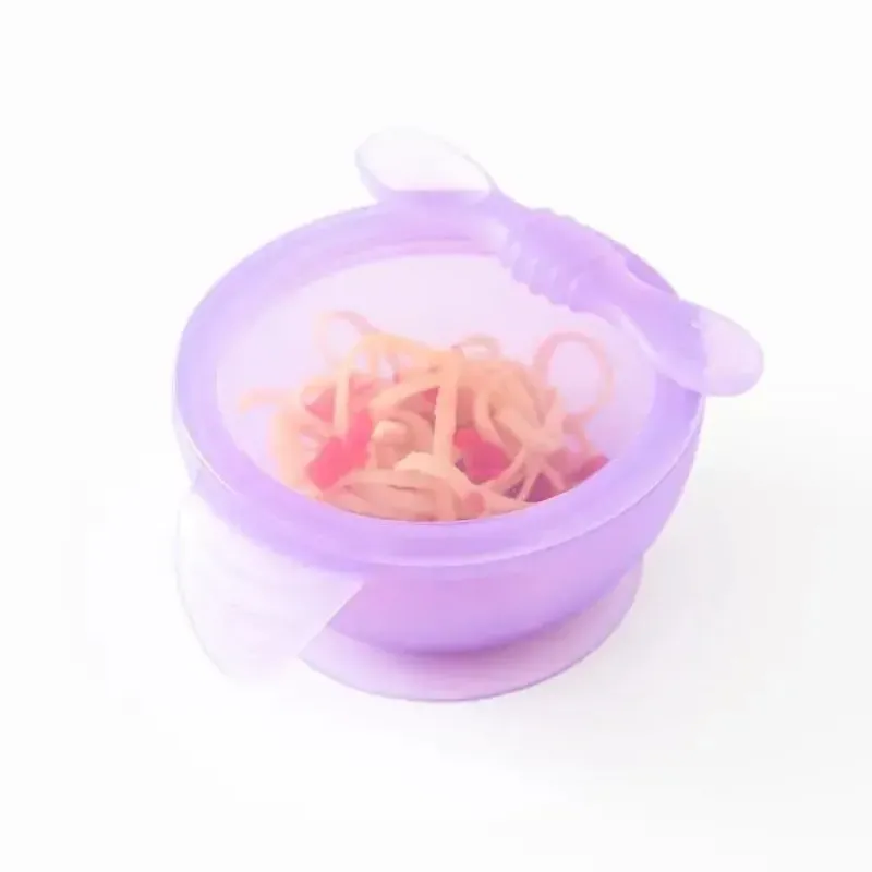 bumkins__conjunto_de_alim_SKUIsByQLay_1.webp Bumkins - Conjunto de alimentação de silicone com sucção para bebês e crianças pequenas, geléia roxa Hot