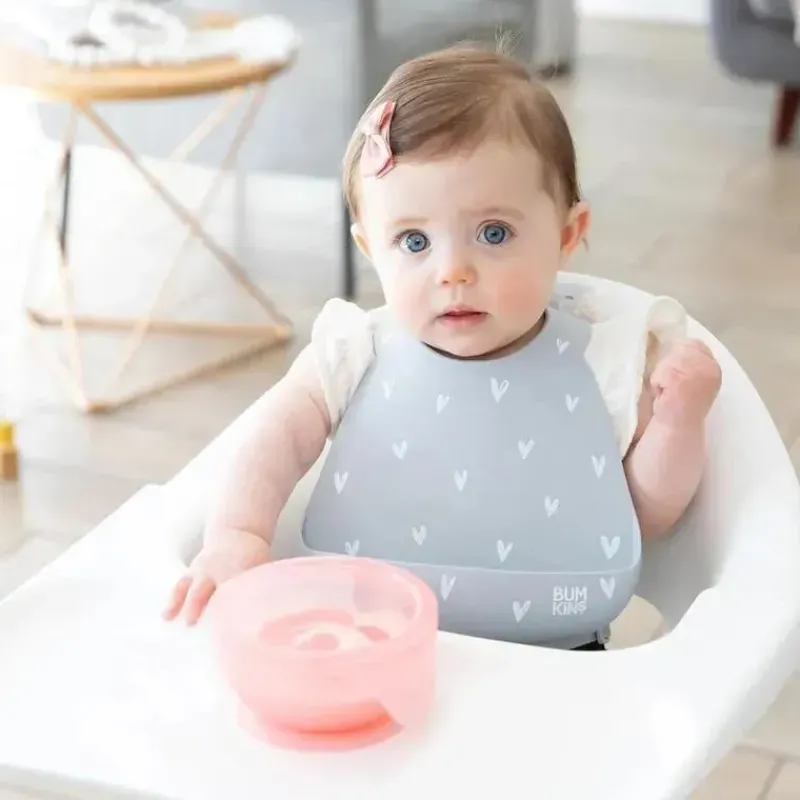 bumkins__conjunto_de_alim_SKUOgMXq1oD_2.webp Bumkins - Conjunto de alimentação de silicone com sucção para bebês e crianças pequenas, gelatina rosa New