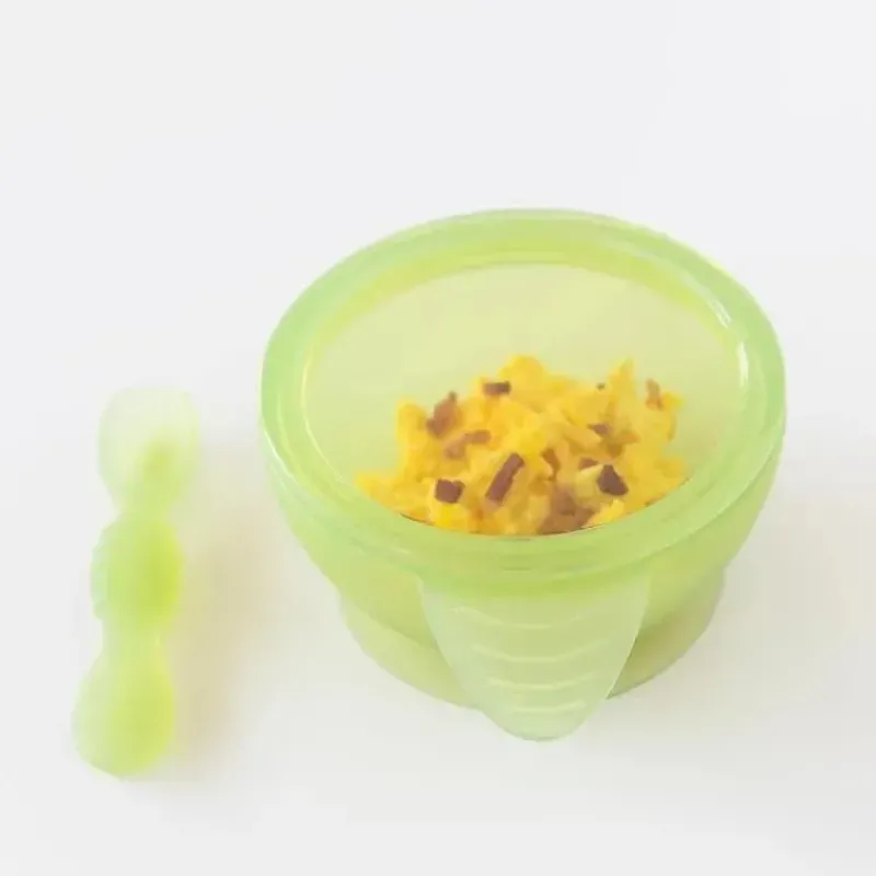 bumkins__conjunto_de_alim_SKUozgFYxvm_3.webp Bumkins - Conjunto de alimentação de silicone com sucção para bebês e crianças pequenas, gelatina verde Outlet