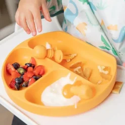 Bumkins - Conjunto de utensílios de bebê Chewtensils - Tangerina Discount