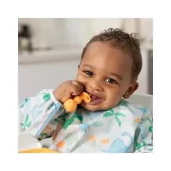 Bumkins - Conjunto de utensílios de bebê Chewtensils - Tangerina Discount