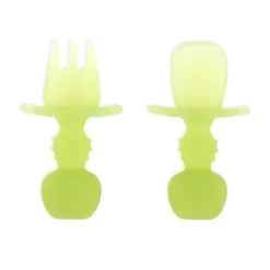 Bumkins - Conjunto de Utensílios para Bebês, Mastigadores de Silicone, Geléia Verde Discount
