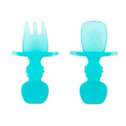 Bumkins - Conjunto de Utensílios para Bebês, Mastigadores de Silicone, Geléia Azul Fashion