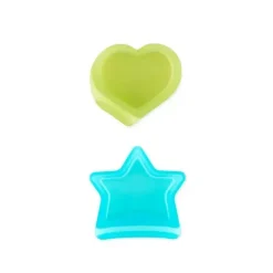 Bumkins - Dippers de silicone para bebês, anexados a tigelas, pratos e pratos, 2 unidades, Aqua Jelly Outlet
