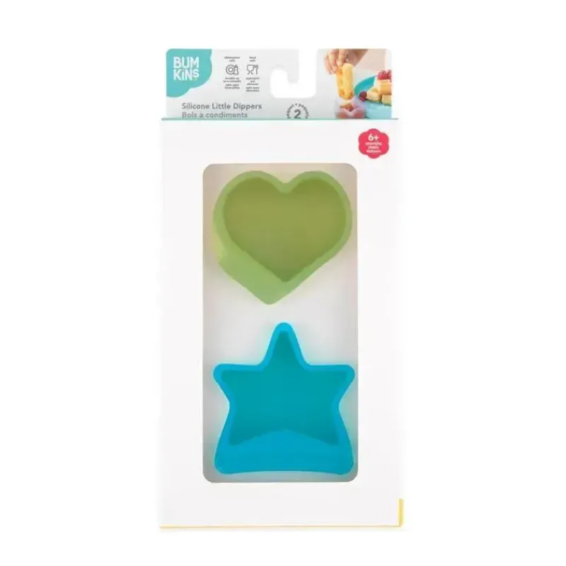 bumkins__dippers_de_silic_SKU7DxpqK4P_2.webp Bumkins - Dippers de silicone para bebês, anexados a tigelas, pratos e pratos, 2 unidades, Aqua Jelly Outlet