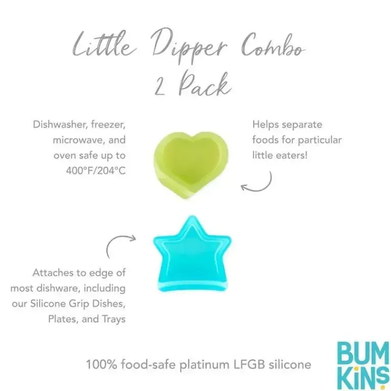 bumkins__dippers_de_silic_SKU7DxpqK4P_5.webp Bumkins - Dippers de silicone para bebês, anexados a tigelas, pratos e pratos, 2 unidades, Aqua Jelly Outlet