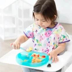 Bumkins - placa de sucção para crianças e bebês, prato de silicone dividido, geléia azul Outlet