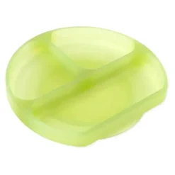 Bumkins - placa de sucção para crianças e bebês, prato de silicone dividido, geléia verde Fashion