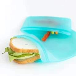 Bumkins - Saco reutilizável plano de silicone 2 unidades, azul Fashion