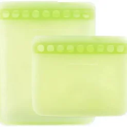 Bumkins - Sacos reutilizáveis de silicone para sanduíches e lanches, sálvia verde Fashion