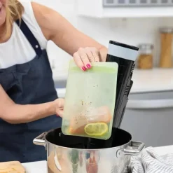 Bumkins - Sacos reutilizáveis ​​de silicone para sanduíches e lanches, sálvia verde Fashion