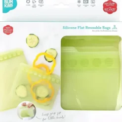Bumkins - Sacos reutilizáveis ​​de silicone para sanduíches e lanches, sálvia verde Fashion