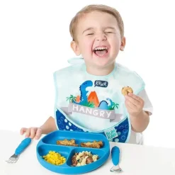 Bumkins - SuperBib 3 Pack, Dinossauros/Trópico Azul New