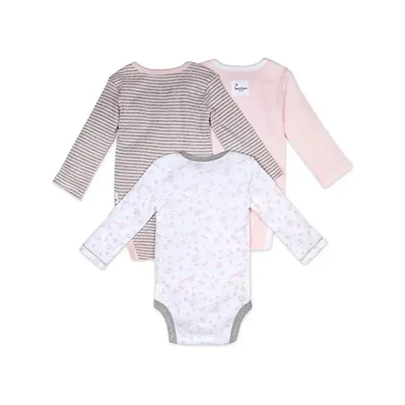 burts_bees___conjuntos_de_SKU35hC9gjJ_1.webp Burt's Bees Baby Burts Bees - 3 conjuntos de macacões orgânicos de manga comprida para bebês meninas, dentes-de-leão empoeirados New