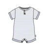 Burt's Bees Baby Burts Bees - Baby Boy Rib Stripe Romper Ocean Best