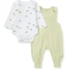 Burt's Bees Baby Burts Bees - Baby Boy Tortoise Jumpsuit & Bodysuit Set, Mint Tea Clearance