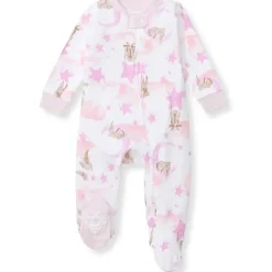 Burt's Bees Baby Burts Bees - Baby Girl Stardust Bunnies Sleep & Play, Crocus Hot