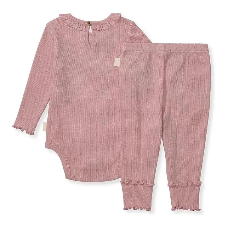 burts_bees__baby_girl_the_SKUVKGLhmci_2.webp Burt's Bees Baby Burts Bees - Baby Girl Thermal Bodysuit & Pant Set, Persian Rose Fashion