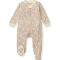 Burt's Bees Baby Burts Bees - Baby Girl Whimsical Floral Sleep & Play, Hummus Clearance