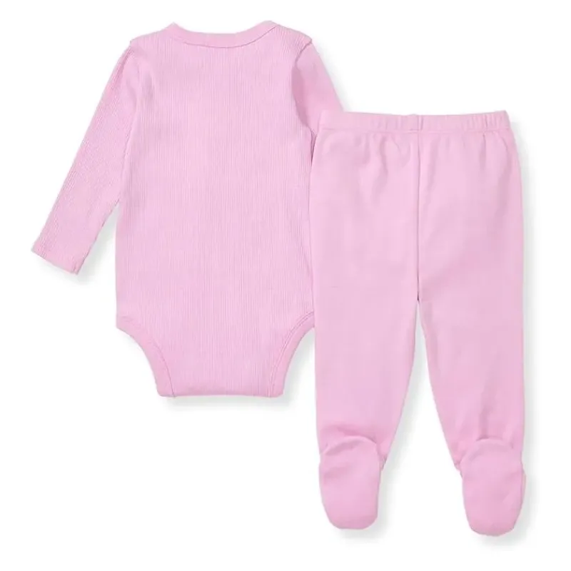burts_bees__baby_girl_wra_SKU7Fl60tf7_1.webp Burt's Bees Baby Burts Bees - Baby Girl Wrap Front Bodysuit Set, Crocus Clearance