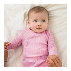 Burt's Bees Baby Burts Bees - Baby Girl Wrap Front Bodysuit Set, Crocus Clearance