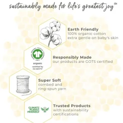 Burt's Bees Baby Burt's Bees - Baby Infant Washcloths, 100% Organic Cotton, 3Pck, Oatmel New