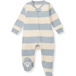 Burt's Bees Baby Burts Bees - Baby Unisex Rugby Stripe Sleep & Play, Quarry Discount