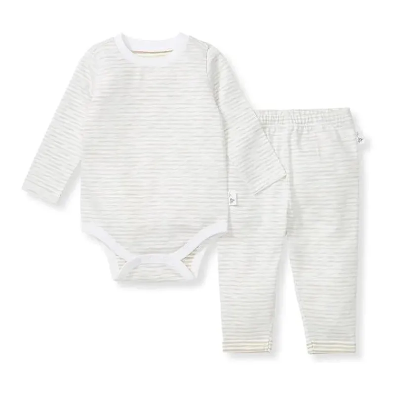 burts_bees__baby_unisex_s_SKU9wXhmeUk_0.webp Burt's Bees Baby Burts Bees - Baby Unisex Slub Stripe Bodysuit Set, Mossy Green Online