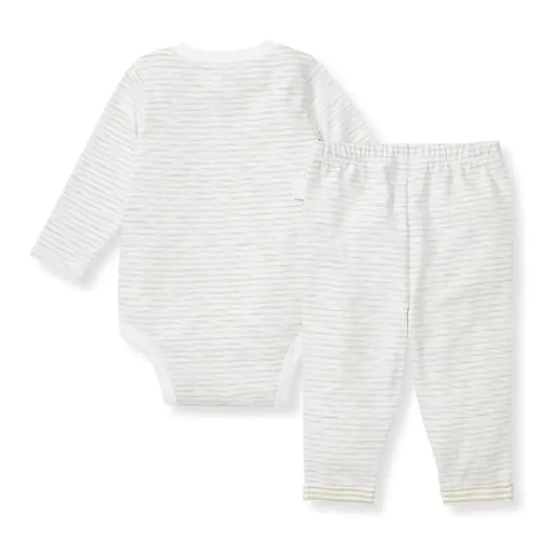 burts_bees__baby_unisex_s_SKU9wXhmeUk_1.webp Burt's Bees Baby Burts Bees - Baby Unisex Slub Stripe Bodysuit Set, Mossy Green Online