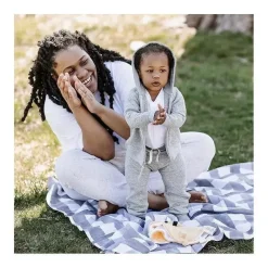 Burt's Bees Baby Burts Bees – Body de manga curta com costura reversa e decote em V, nuvem Best