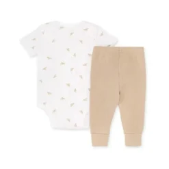 Burt's Bees Baby Burts Bees – Conjunto de body e calça canelada para bebê Golden Bee, nuvem Sale