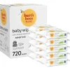 Burt's Bees Baby Burt's Bees - Lenços umedecidos naturais sem cheiro para pele sensível, 72 lenços umedecidos com 10 unidades New
