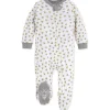 Burt's Bees Baby Burts Bees - Pijama Honey Bee Orgânico para dormir e brincar para bebês, cinza urze Fashion