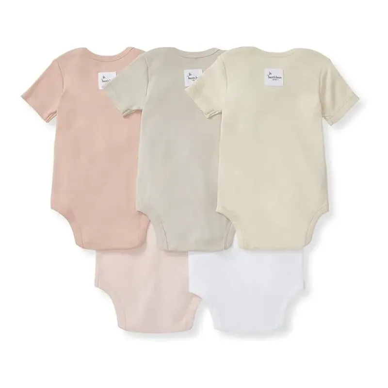burts_bees__pk_baby_girl__SKU0XDPcNNm_3.webp Burt's Bees Baby Burts Bees - 5Pk Baby Girl Solid Short Sleeve Bodysuits, Pink Sand Best