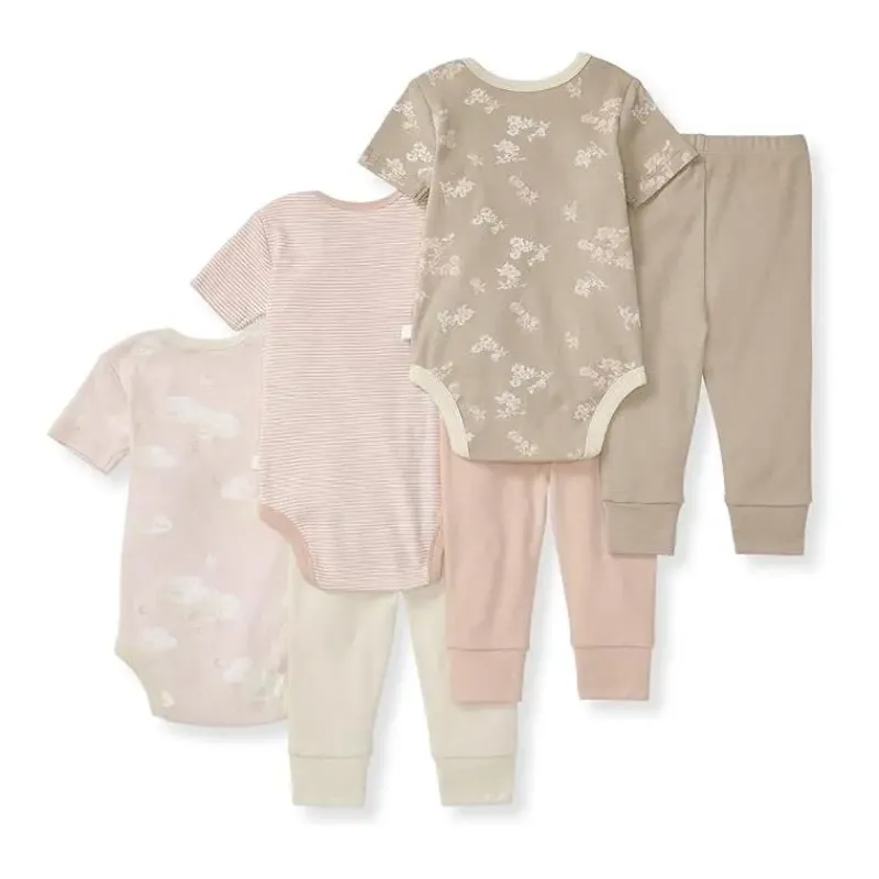 burts_bees__pk_baby_girl__SKUxwa4PcGq_1.webp Burt's Bees Baby Burts Bees - 6Pk Baby Girl Organic Cotton Bodysuit & Pant Set, Ranunculus Online