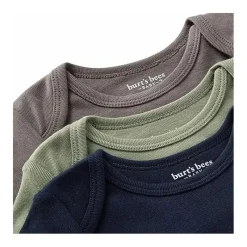 Burt's Bees Baby Burts Bees - 3Pk Baby Unisex Organic Solid Short Sleeve Bodysuits, Midnight Outlet