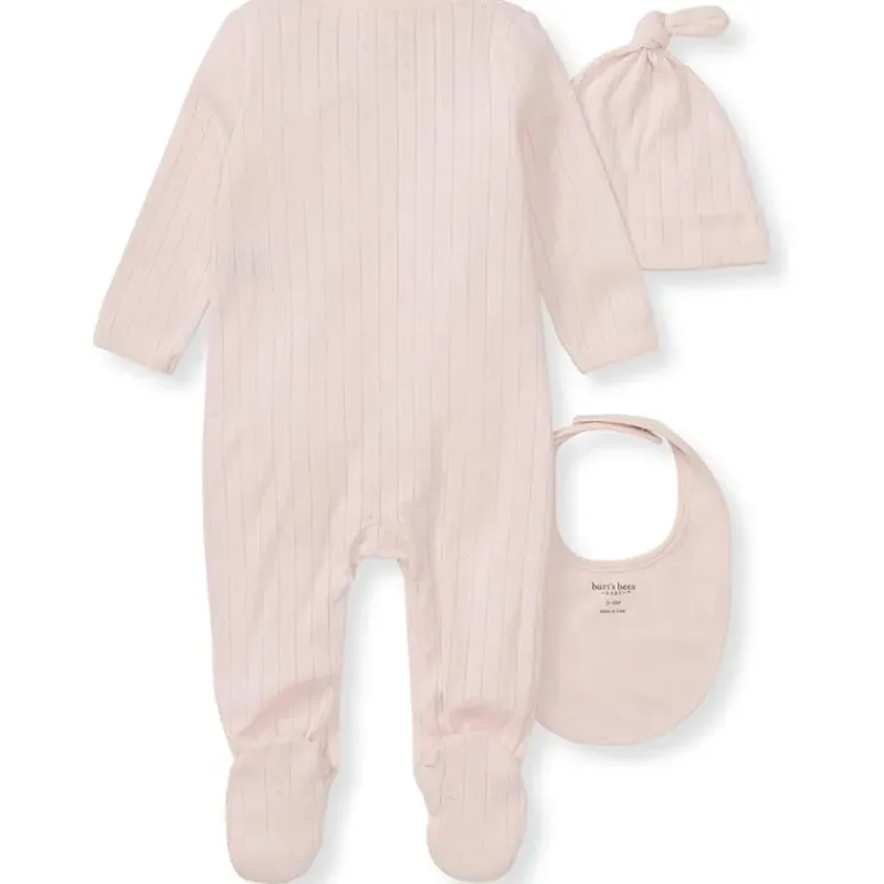 burts_bees__pk_jumpsuit_h_SKU0KAZkDWs_1.webp Burt's Bees Baby Burts Bees - 3Pk Jumpsuit, Hat & Bib Set, Ranunculus Hot