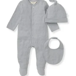 Burt's Bees Baby Burts Bees - 3Pk Jumpsuit, Hat & Bib Set, Quarry Hot